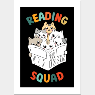 Cats reading squad Posters and Art